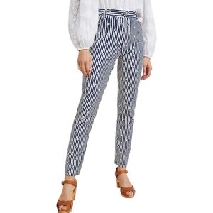 Anthropologie slim leg blue/white Lightweight Preppy striped pants  W 28 L27